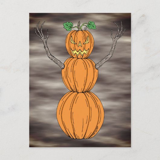 パンプキンマンハロウィンアート ポストカード (正面)