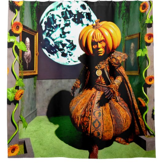 パンプキンマン シャワーカーテン (正面)