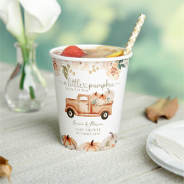 パンプキンミニマモダンリスト秋ニュートラルベビーシャワー 紙コップ