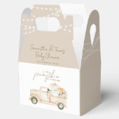 パンプキンミニマリストモダン秋ベビーシャワー フェイバーボックス (オープン)