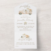 パンプキンミニマルシンプルリストモダン秋ベビーシャワー オールインワン招待状 (内側)