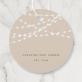 パンプキンミニマルシンプルリストモダン秋ベビーシャワー フェイバータグ (裏面)