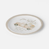 パンプキンミニマルシンプルリストモダン秋ベビーシャワー ペーパープレート (アングル)