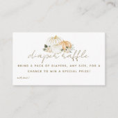 パンプキンミニマルモダンリスト秋ベビーシャワーオムツ エンクロージャーカード (正面)