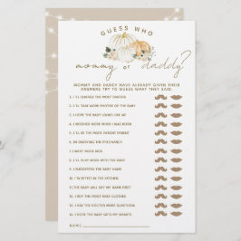 パンプキンミニマルモダンリスト秋ベビーシャワーゲーム