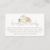 パンプキンミニマルモダンリスト秋ベビーシャワーブック エンクロージャーカード (正面)