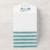 パンプキンミニマルモダンリスト秋男の赤ちゃんシャワー オールインワン招待状 (外側)