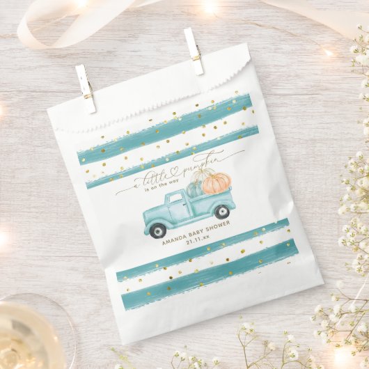 パンプキンミニマルモダンリスト秋男の赤ちゃんシャワー フェイバーバッグ (クリップ留めされた状態)