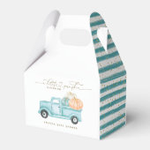 パンプキンミニマルモダンリスト秋男の赤ちゃんシャワー フェイバーボックス (裏面サイド)