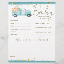 パンプキンミニマル秋男の赤ちゃんシャワーゲーム