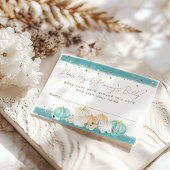 パンプキンミニマル秋男の赤ちゃんシャワーゲーム エンクロージャーカード