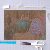 パンプキンメタリックティール（緑がかった色）金ゴールドパープル秋 薄葉紙 (クラフト)