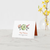 パンプキンモダンハッピーサンクスギビング会社 カード (黄色い花)