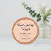 パンプキンモダン感謝祭ディナー招待状 招待状 (スタンド正面)