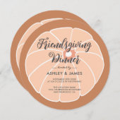 パンプキンモダン感謝祭ディナー招待状 招待状 (正面/裏面)