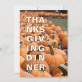 パンプキンモダン感謝祭 招待状 (正面)