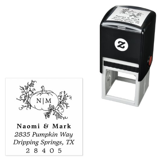 パンプキンモノグラムアドレス セルフインキングスタンプ (インサイチュ)
