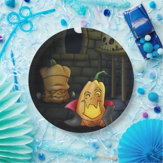 パンプキンモンスタースハロウィーン/誕生日紙プレート ペーパープレート (パーティー)