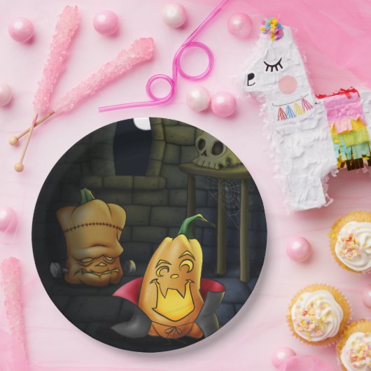 パンプキンモンスタースハロウィーン/誕生日紙プレート ペーパープレート (パーティー)