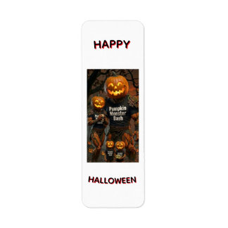 パンプキンモンスターバッシュハロウィン差出人ラベル ラベル