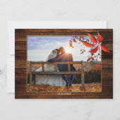 パンプキンライト秋結婚写真のサンキューカード サンキューカード (裏面)