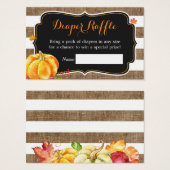 パンプキンラップ秋ベビーシャワーおむつラッフル (正面&裏面)