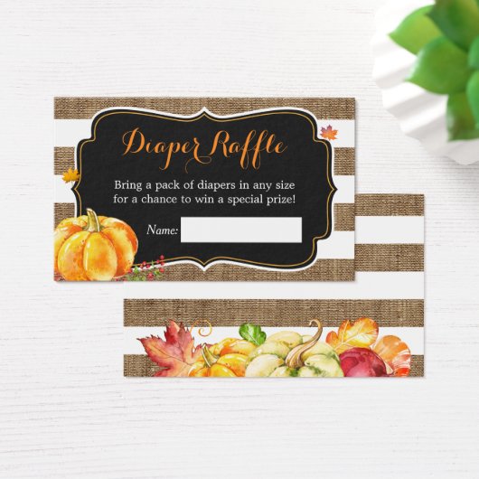 パンプキンラップ秋ベビーシャワーおむつラッフル (デスク)