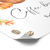 パンプキンラテブライダルシャワーコーヒーバー ポスター (角)