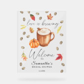 パンプキンラテブライダルシャワー歓迎 アクリルサイン (正面)