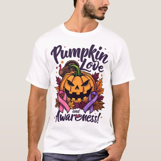 パンプキンラブアンド認識度 Tシャツ (正面)