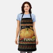 パンプキンラベルアンティークバタフライブランド エプロン (着用した状態)
