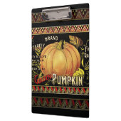 パンプキンラベルアンティークバタフライブランド クリップボード (左)