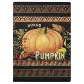 パンプキンラベルアンティークバタフライブランド クリップボード (裏面)