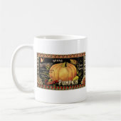 パンプキンラベルアンティークバタフライブランド コーヒーマグカップ (左)