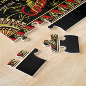 パンプキンラベルアンティークバタフライブランド ジグソーパズル (側面)