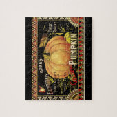 パンプキンラベルアンティークバタフライブランド ジグソーパズル (縦)