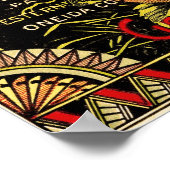 パンプキンラベルアンティークバタフライブランド ポスター (角)