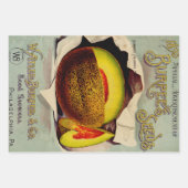 パンプキンラベルアンティークバタフライブランド ラッピングペーパーシート (正面3)