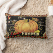 パンプキンラベルアンティークバタフライブランド ランバークッション (ブランケット)