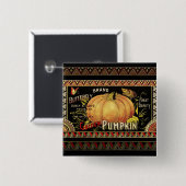 パンプキンラベルアンティークバタフライブランド 缶バッジ (正面&裏面)