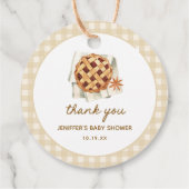 パンプキンリトルかわいこちゃんパイ赤ちゃんシャワーありがとう フェイバータグ (裏面)