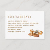 パンプキンリトルかわいこちゃんパイ赤ちゃんシャワーカスタム エンクロージャーカード (正面)