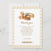 パンプキンリトルかわいこちゃんパイ赤ちゃんシャワー サンキューカード (正面)