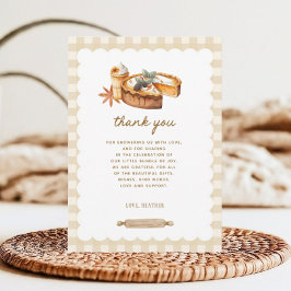 パンプキンリトルかわいこちゃんパイ赤ちゃんシャワー サンキューカード