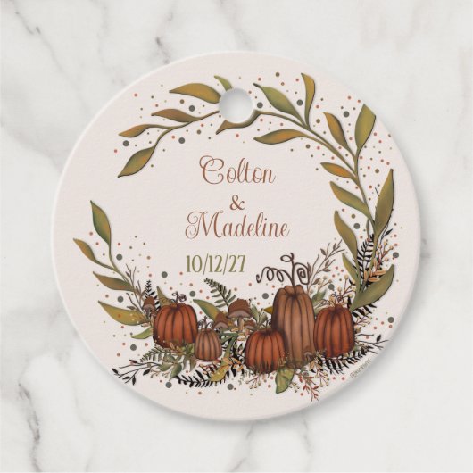 パンプキンリース秋インスピリティ結婚ス秋 フェイバータグ (正面)