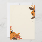 パンプキンリーフフレンドギビングフィースト 感謝祭 招待状 (裏面)