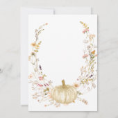 パンプキンワイルドフラワーウォーターカラーベビーショー招待状 招待状 (裏面)