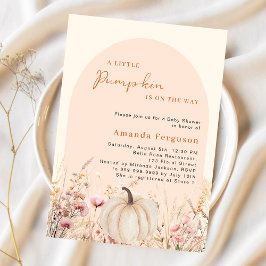 パンプキンワイルドフラワーピンクのアーチ予算ベビーシャワー