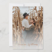 パンプキンワイルドフラワーボホシック秋ブライダルシャワー 招待状 (裏面)