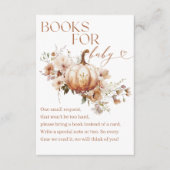 パンプキンワイルドフラワーボホ秋ベビーシャワーブック エンクロージャーカード (正面)